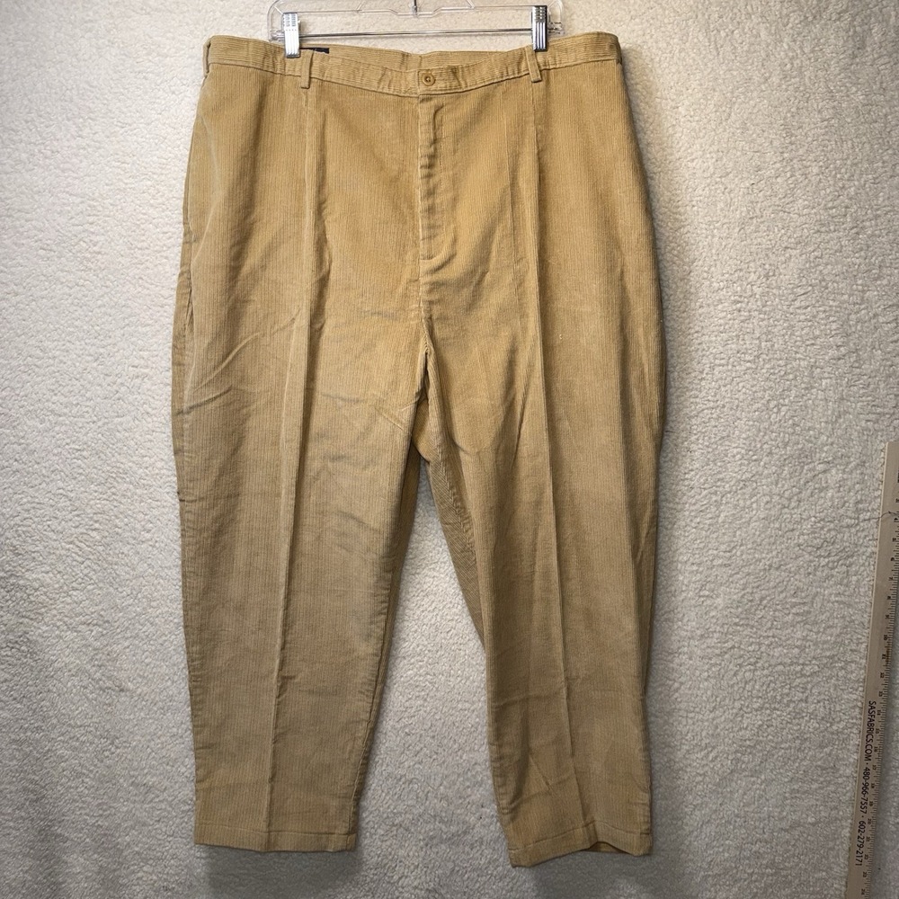 Lands End Corduroy Pants Brown 40x28 Front Button Pocket Womens 22 NWT Vintage
